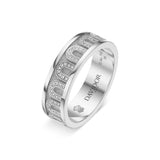 L'Arc de DAVIDOR Ring MM, 18k White Gold with Satin Finish and Arcade Diamonds - DAVIDOR