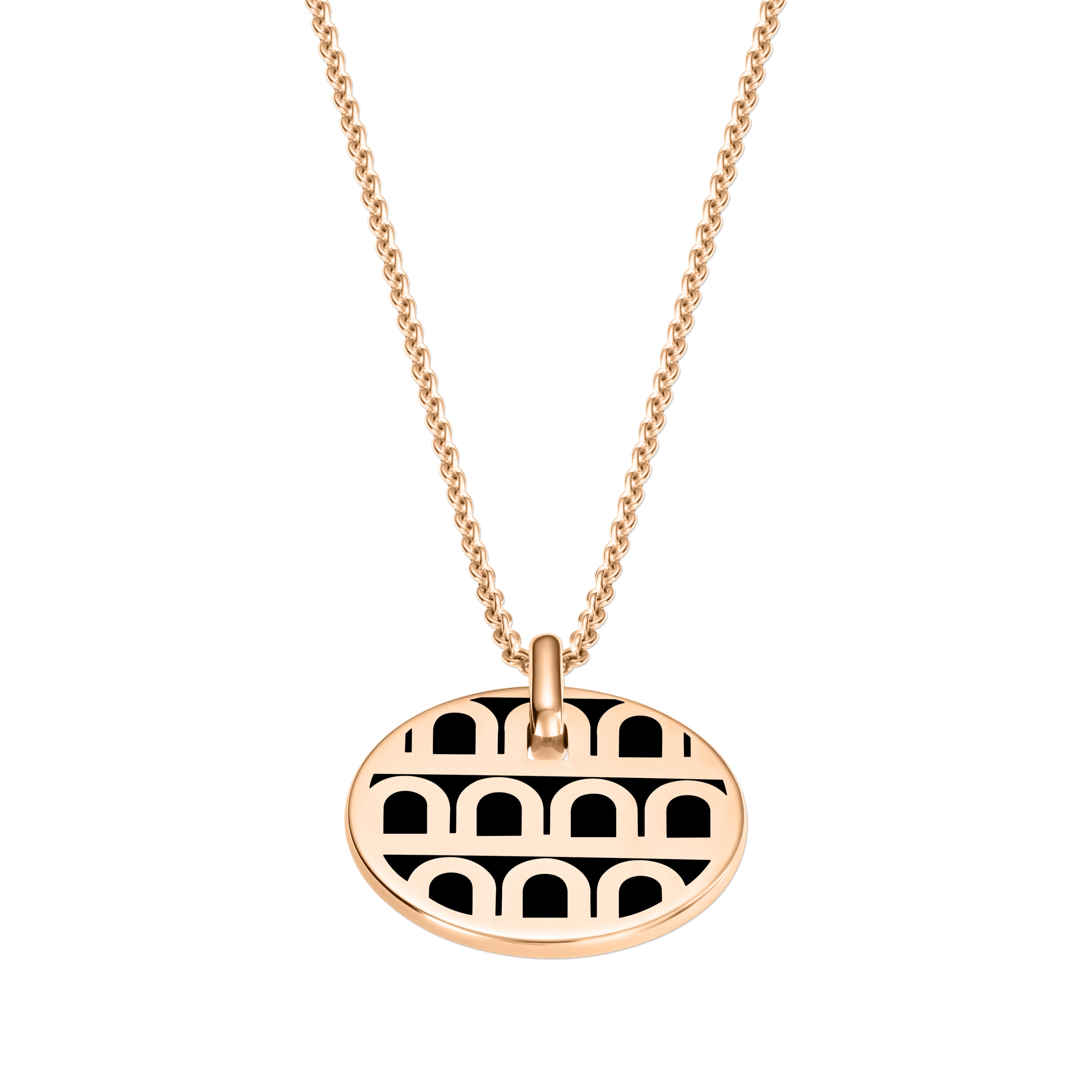 L'Arc de DAVIDOR Pendant PM, 18k Rose Gold with Lacquered Ceramic - DAVIDOR