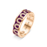 L'Arc de DAVIDOR Ring MM, 18k Rose Gold with Aubergine Lacquered Ceramic and Arcade Diamonds - DAVIDOR