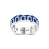 L'Arc de DAVIDOR Ring MM, 18k White Gold with Rivera Lacquered Ceramic and Arcade Diamonds - DAVIDOR