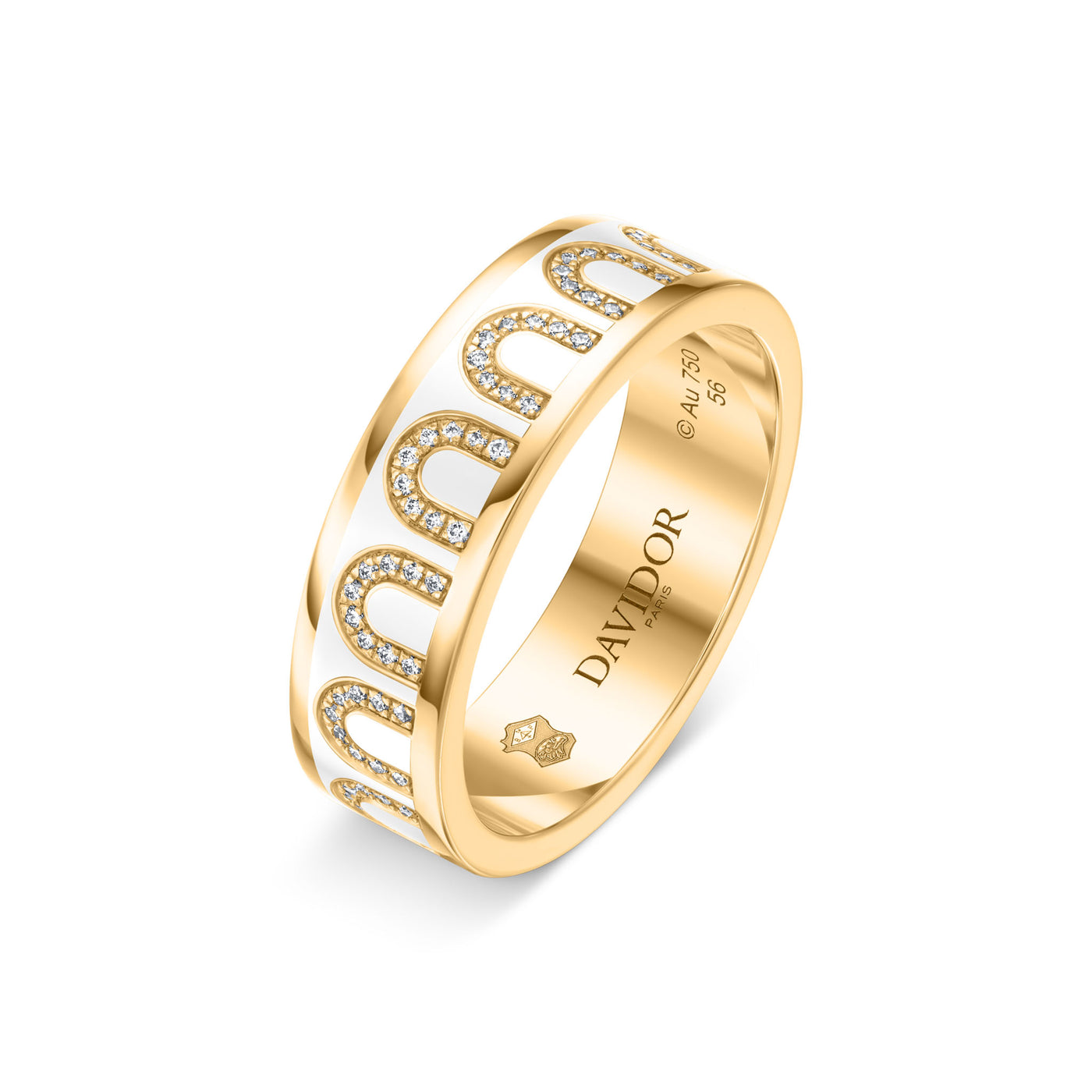 L'Arc De DAVIDOR Bangle MM, 18k Yellow Gold With Lacquered