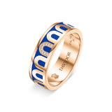 L’Arc de DAVIDOR Ring MM, 18k Rose Gold with Riviera Lacquered Ceramic and Porta Simple Diamonds - DAVIDOR