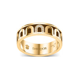 L’Arc de DAVIDOR Ring MM, 18k Yellow Gold with Cognac Lacquered Ceramic and Porta Simple Diamonds - DAVIDOR