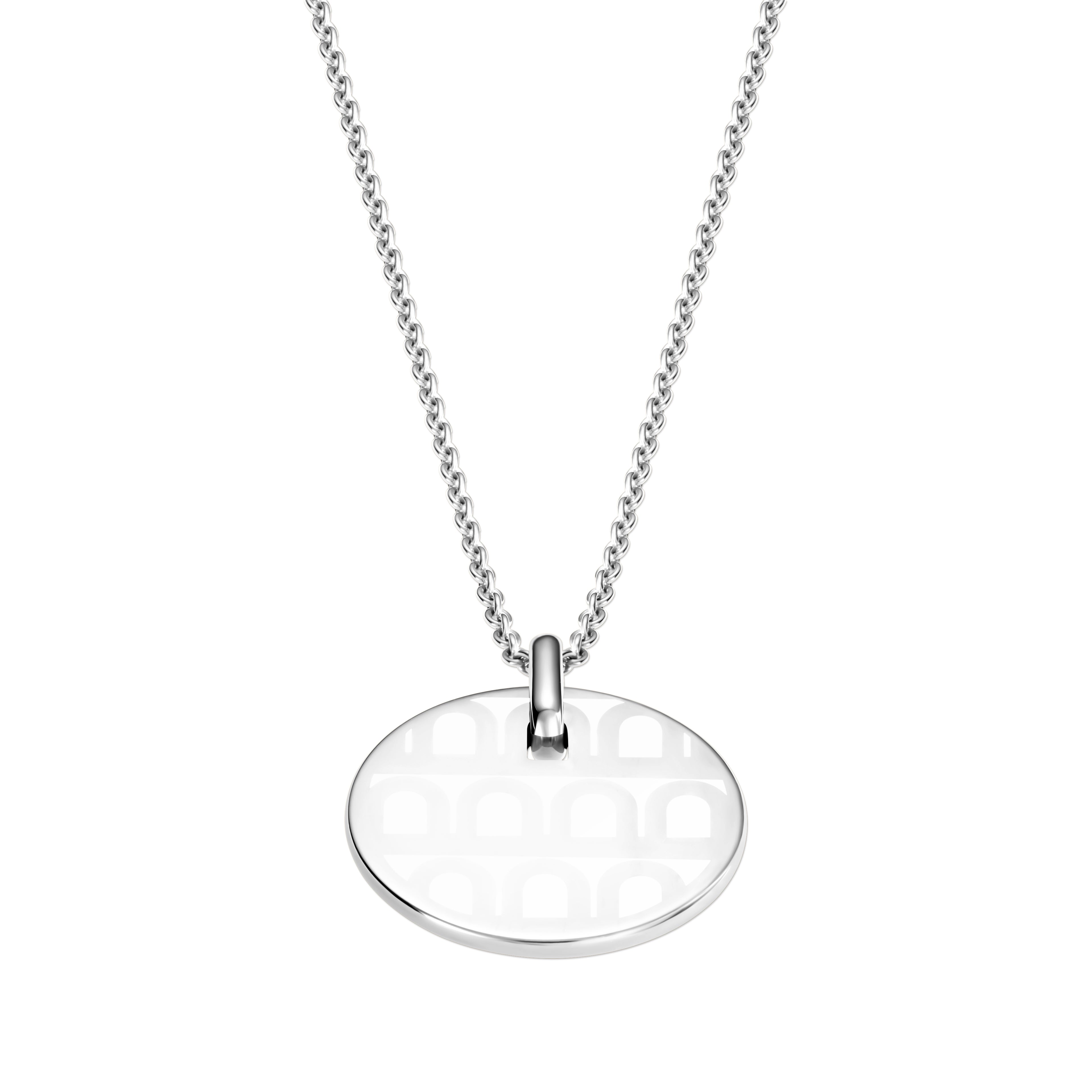 L'Arc de DAVIDOR Pendant PM, 18k White Gold with Lacquered Ceramic - DAVIDOR