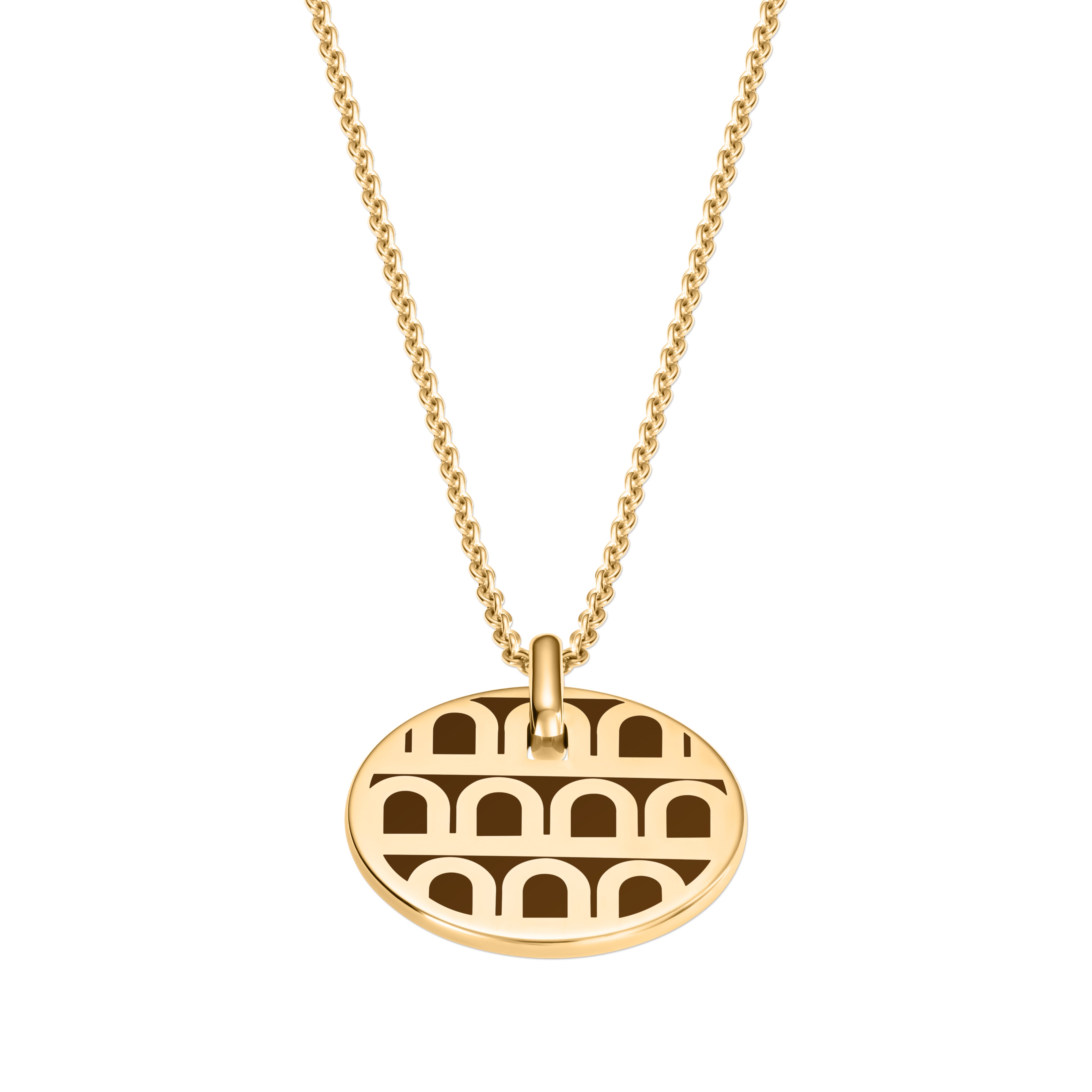 L'Arc de DAVIDOR Pendant PM, 18k Yellow Gold with Lacquered Ceramic - DAVIDOR