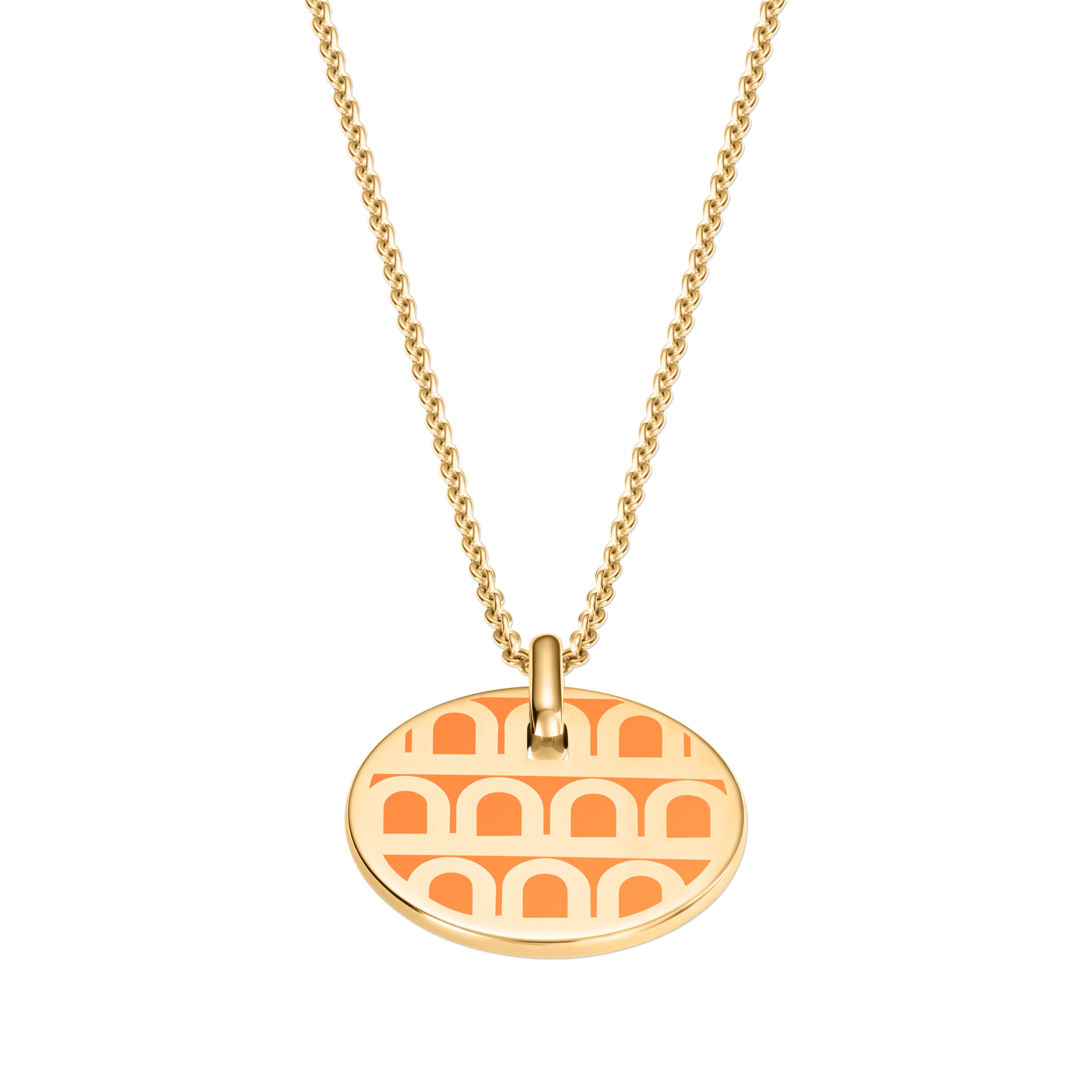 L'Arc de DAVIDOR Pendant PM, 18k Yellow Gold with Lacquered Ceramic - DAVIDOR