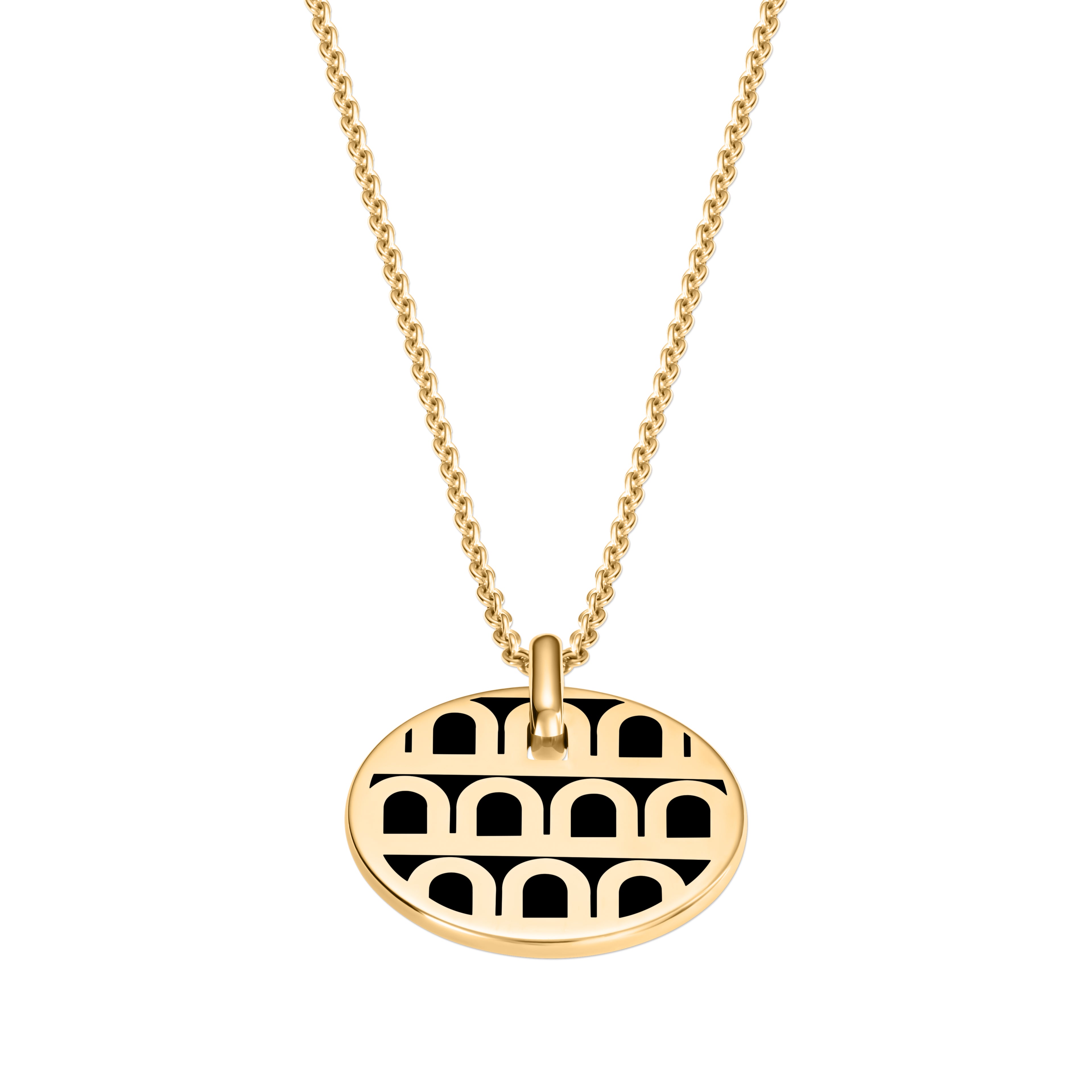 L'Arc de DAVIDOR Pendant PM, 18k Yellow Gold with Lacquered Ceramic - DAVIDOR