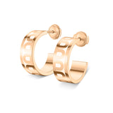 L'Arc de DAVIDOR Creole Earring PM, 18k Rose Gold with Lacquered Ceramic - DAVIDOR