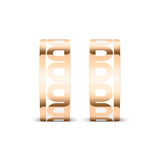 L'Arc de DAVIDOR Creole Earring PM, 18k Rose Gold with Lacquered Ceramic - DAVIDOR