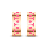 L'Arc de DAVIDOR Creole Earring PM, 18k Rose Gold with Lacquered Ceramic - DAVIDOR