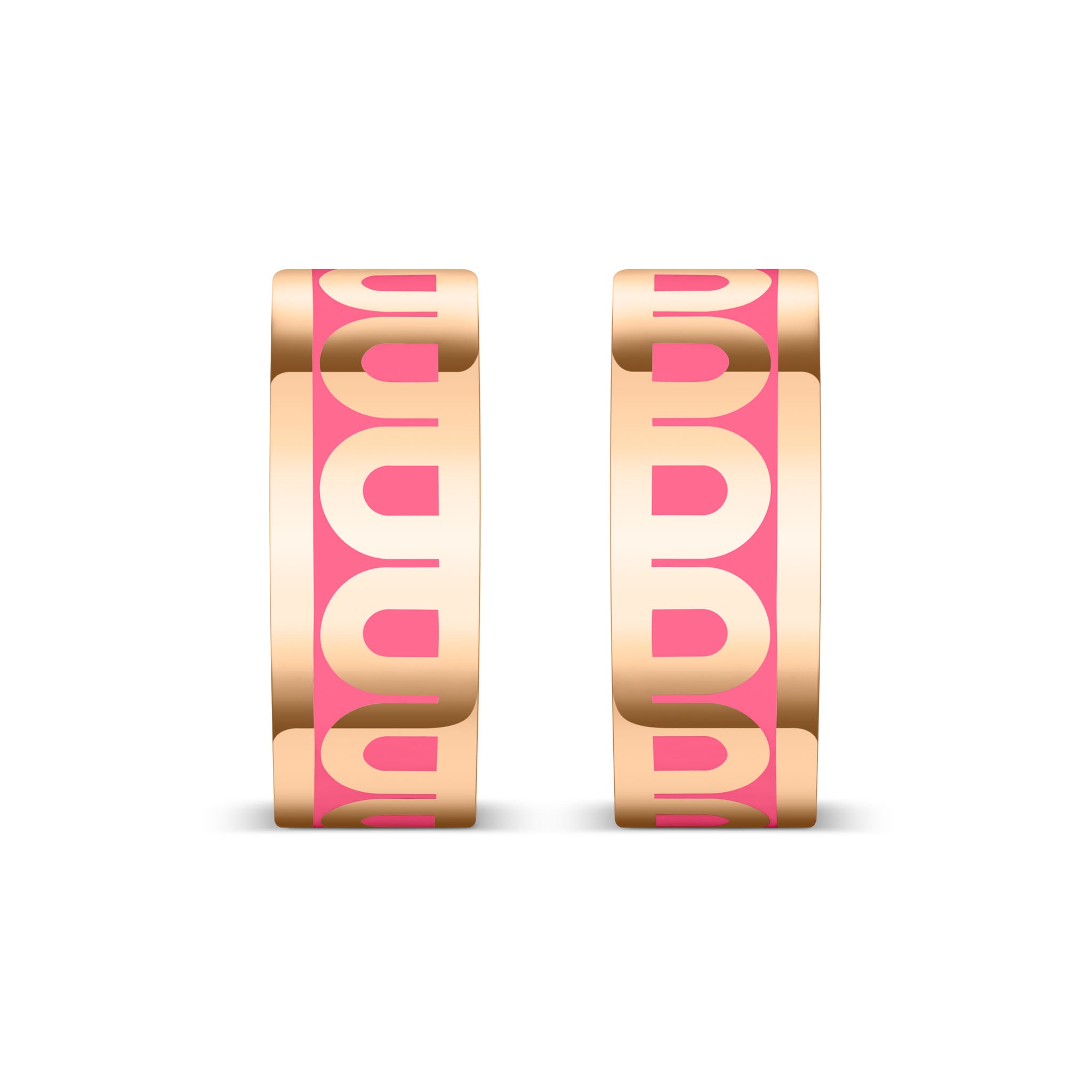 L'Arc de DAVIDOR Creole Earring PM, 18k Rose Gold with Lacquered Ceramic - DAVIDOR