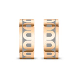 L'Arc de DAVIDOR Creole Earring PM, 18k Rose Gold with Lacquered Ceramic - DAVIDOR