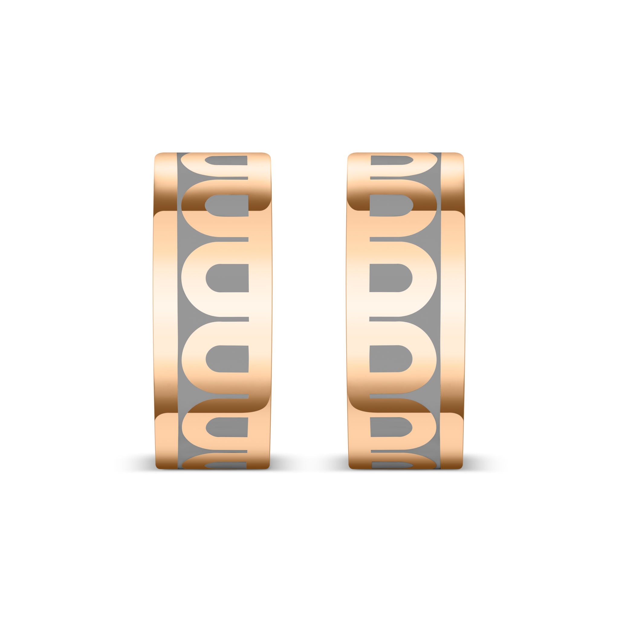 L'Arc de DAVIDOR Creole Earring PM, 18k Rose Gold with Lacquered Ceramic - DAVIDOR