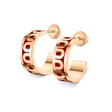 L'Arc de DAVIDOR Creole Earring PM, 18k Rose Gold with Lacquered Ceramic - DAVIDOR