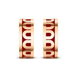 L'Arc de DAVIDOR Creole Earring PM, 18k Rose Gold with Lacquered Ceramic - DAVIDOR