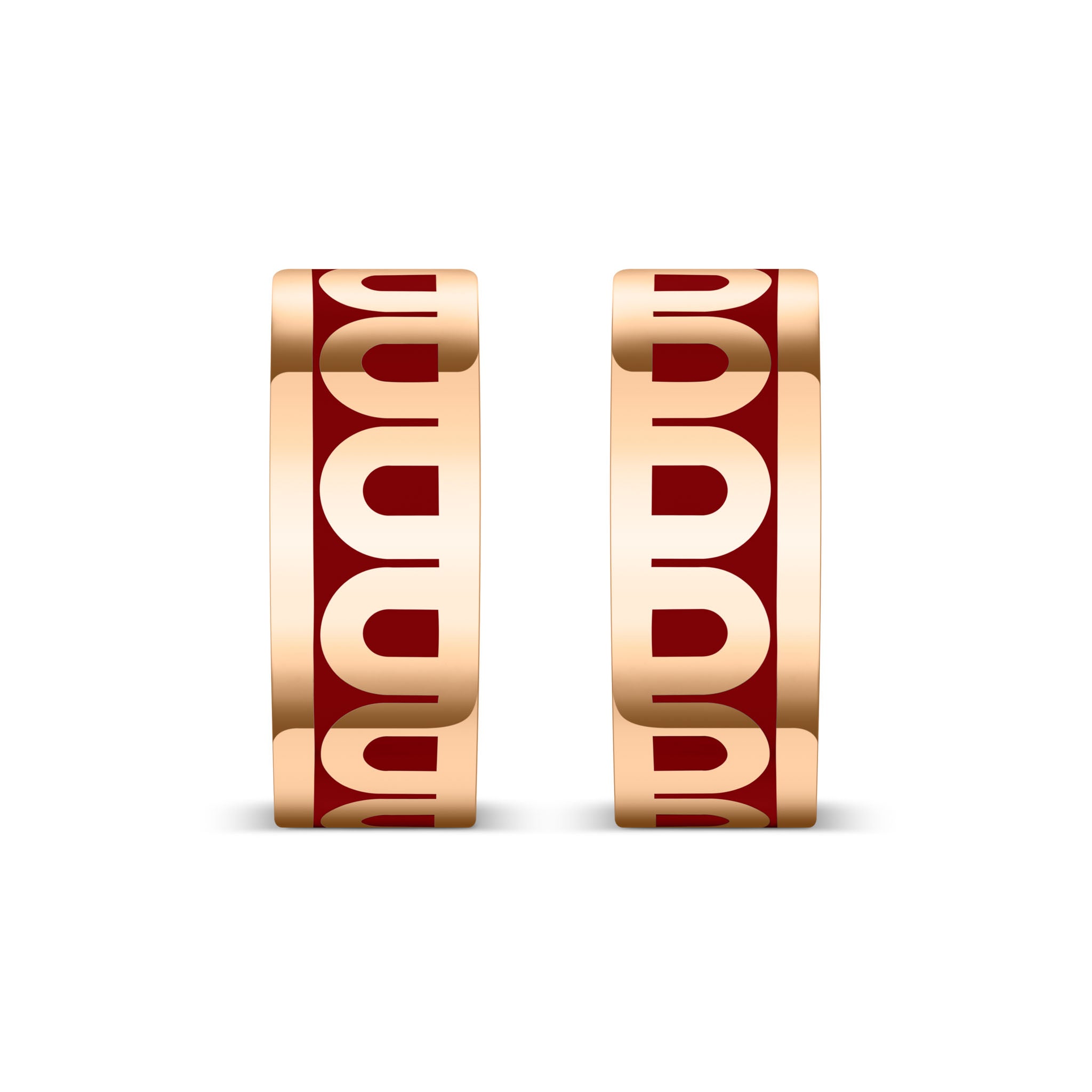 L'Arc de DAVIDOR Creole Earring PM, 18k Rose Gold with Lacquered Ceramic - DAVIDOR