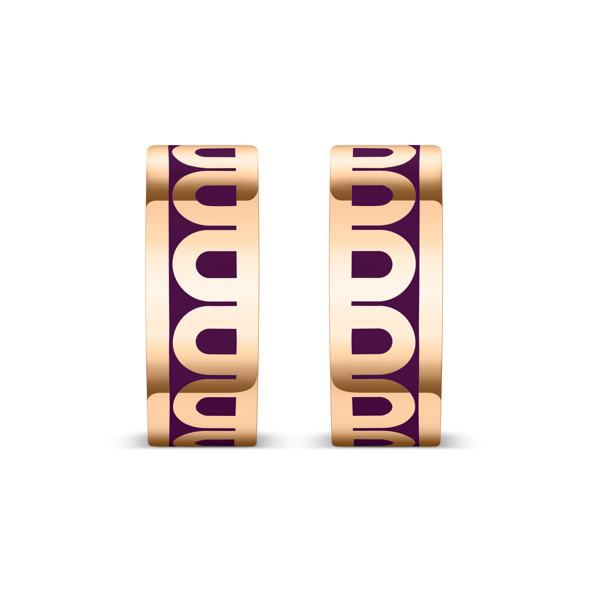 L'Arc de DAVIDOR Creole Earring PM, 18k Rose Gold with Lacquered Ceramic - DAVIDOR