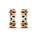 L'Arc de DAVIDOR Creole Earring PM, 18k Rose Gold with Lacquered Ceramic - DAVIDOR