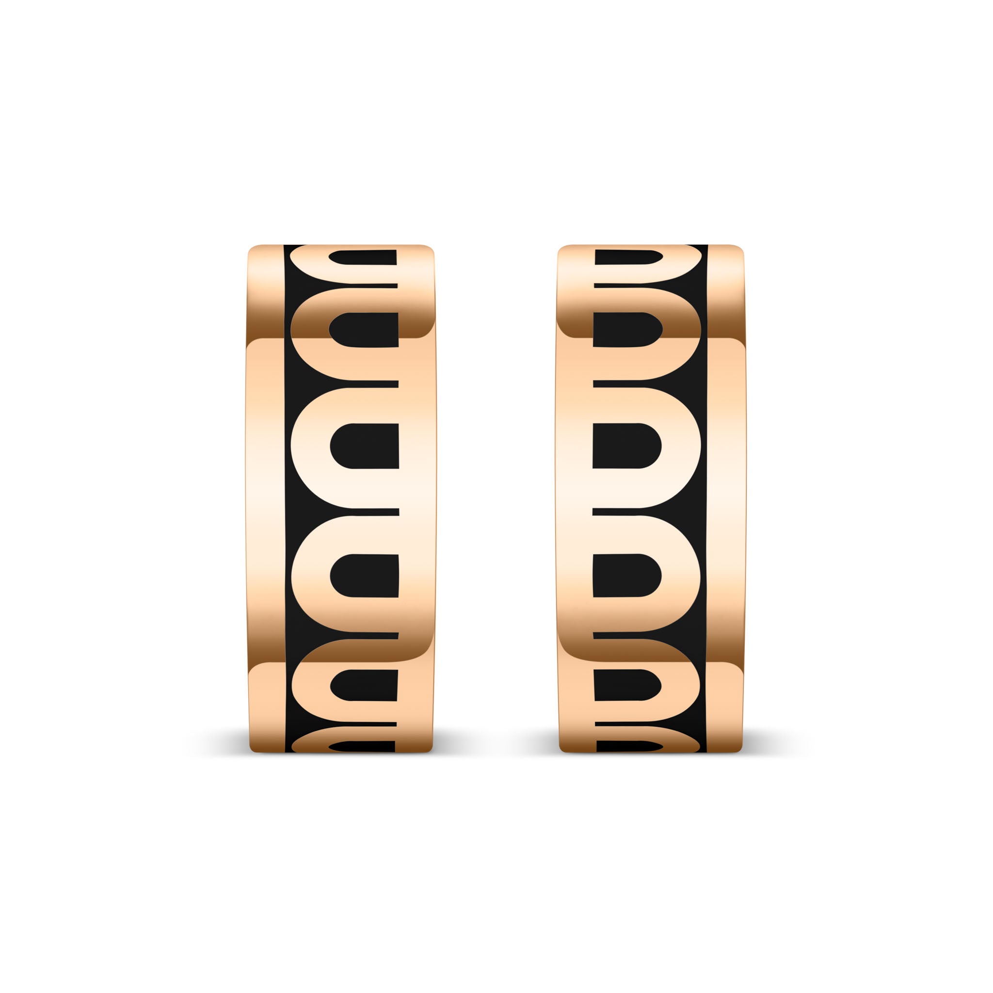 L'Arc de DAVIDOR Creole Earring PM, 18k Rose Gold with Lacquered Ceramic - DAVIDOR