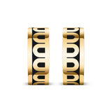 L'Arc de DAVIDOR Creole Earring PM, 18k Yellow Gold with Lacquered Ceramic - DAVIDOR