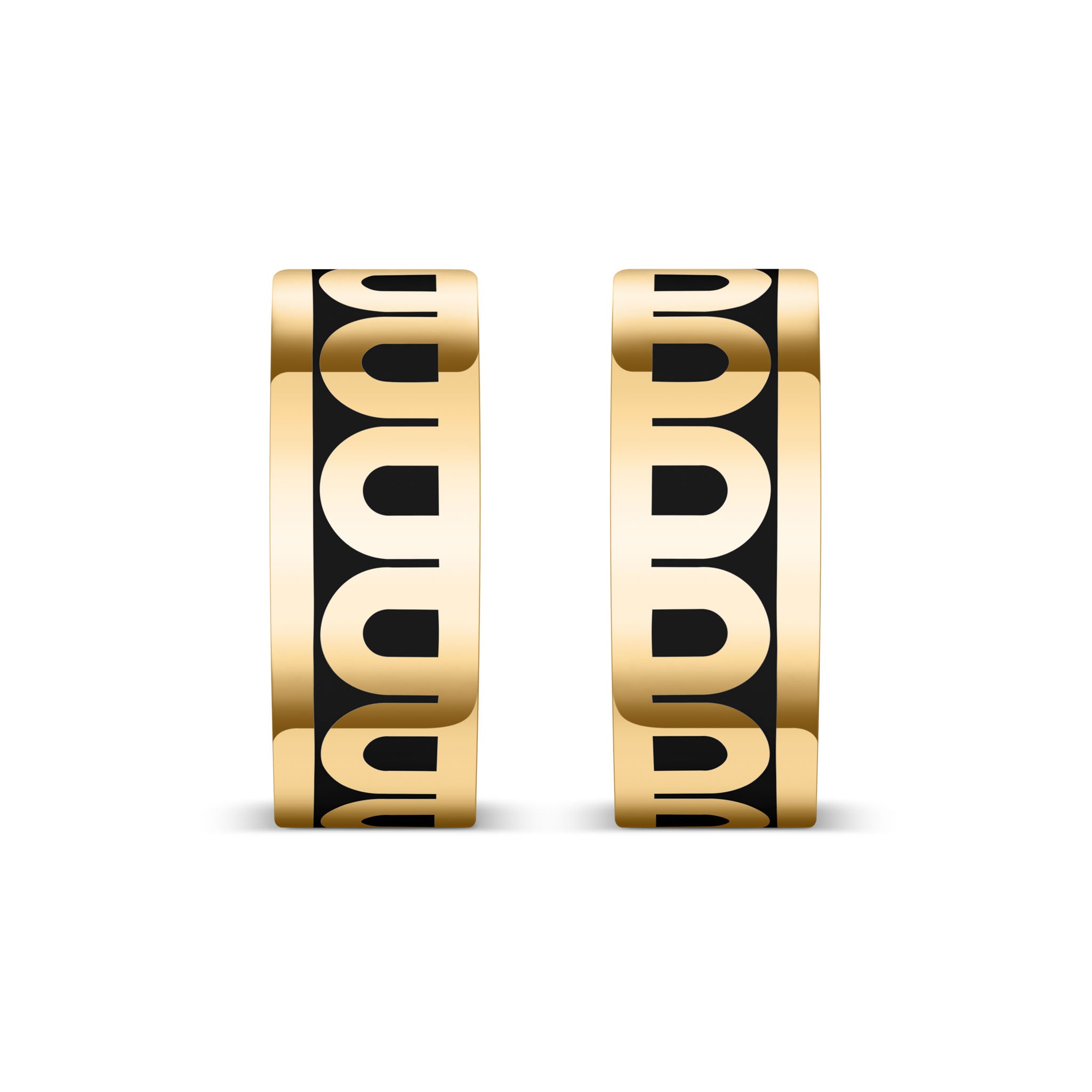 L'Arc de DAVIDOR Creole Earring PM, 18k Yellow Gold with Lacquered Ceramic - DAVIDOR