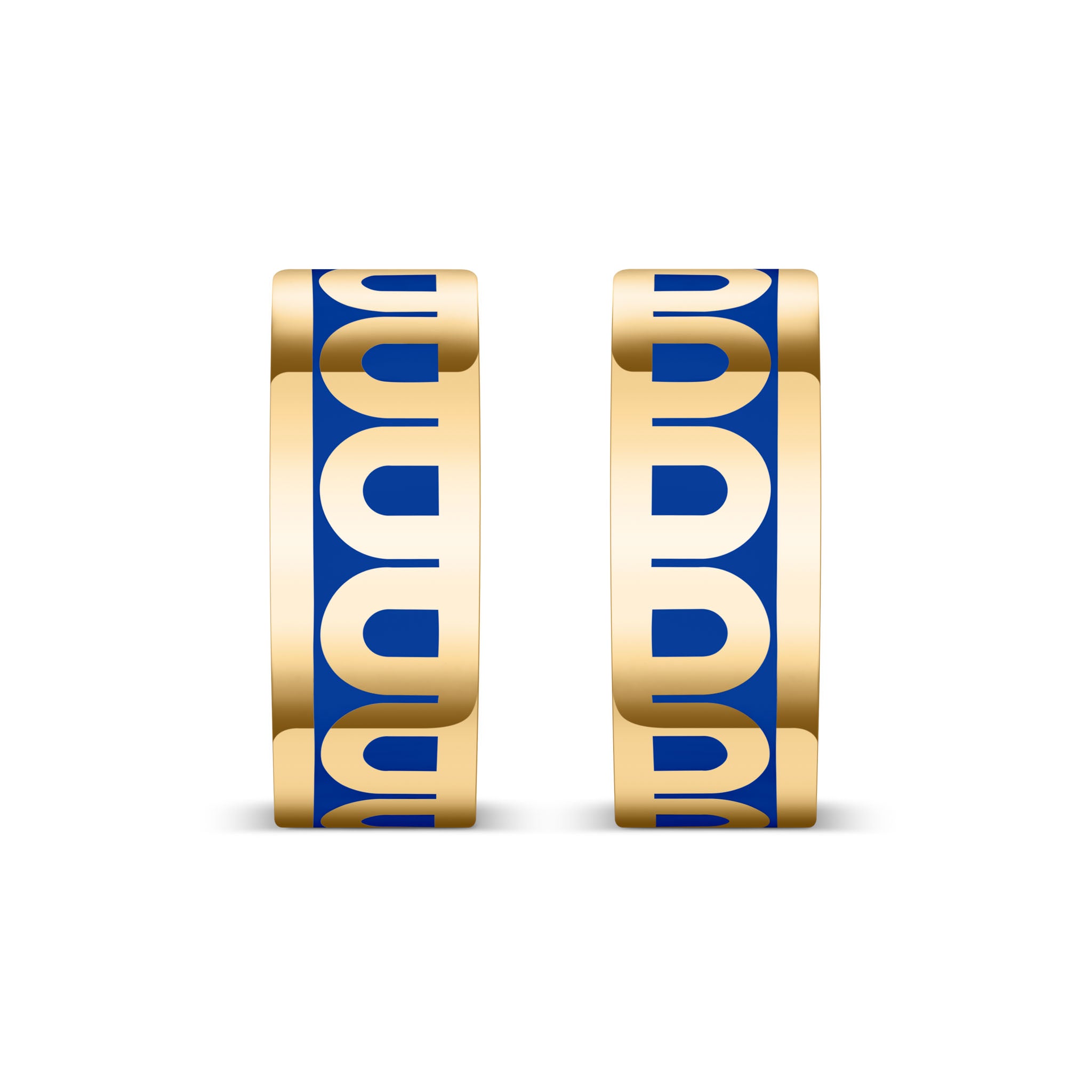 L'Arc de DAVIDOR Creole Earring PM, 18k Yellow Gold with Lacquered Ceramic - DAVIDOR