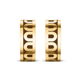 L'Arc de DAVIDOR Creole Earring PM, 18k Yellow Gold with Lacquered Ceramic - DAVIDOR