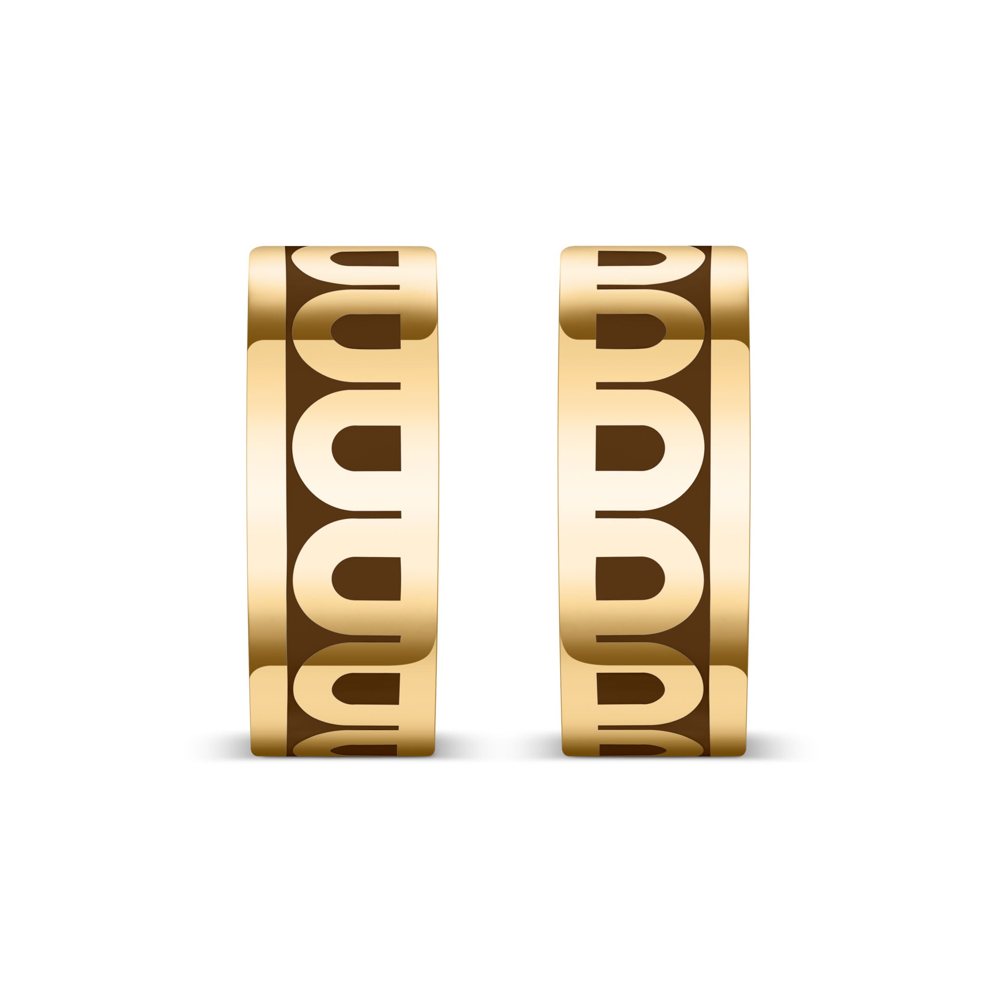 L'Arc de DAVIDOR Creole Earring PM, 18k Yellow Gold with Lacquered Ceramic - DAVIDOR