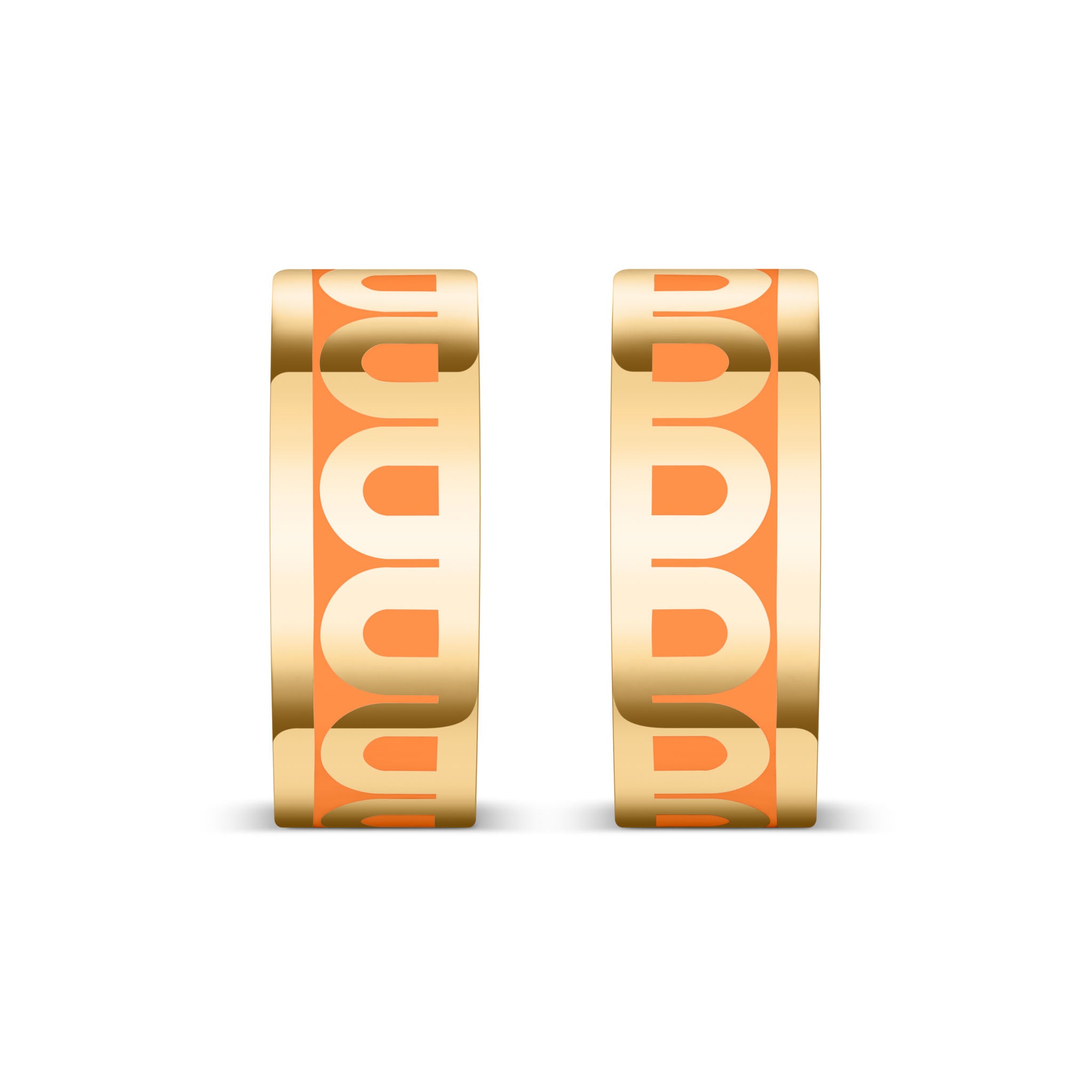 L'Arc de DAVIDOR Creole Earring PM, 18k Yellow Gold with Lacquered Ceramic - DAVIDOR