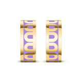 L'Arc de DAVIDOR Creole Earring PM, 18k Yellow Gold with Lacquered Ceramic - DAVIDOR