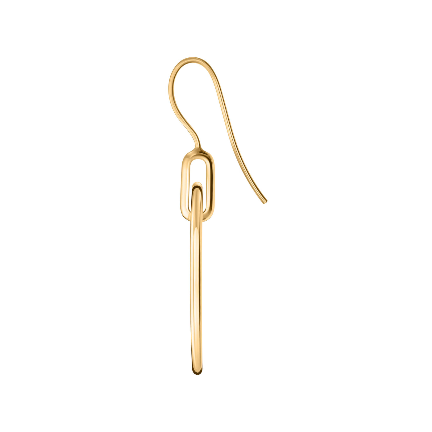 L'Arc de DAVIDOR Pendant Earring GM, 18k Yellow Gold with Satin Finish and Palais Diamonds - DAVIDOR