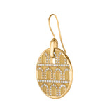 L'Arc de DAVIDOR Pendant Earring GM, 18k Yellow Gold with Satin Finish and Palais Diamonds - DAVIDOR