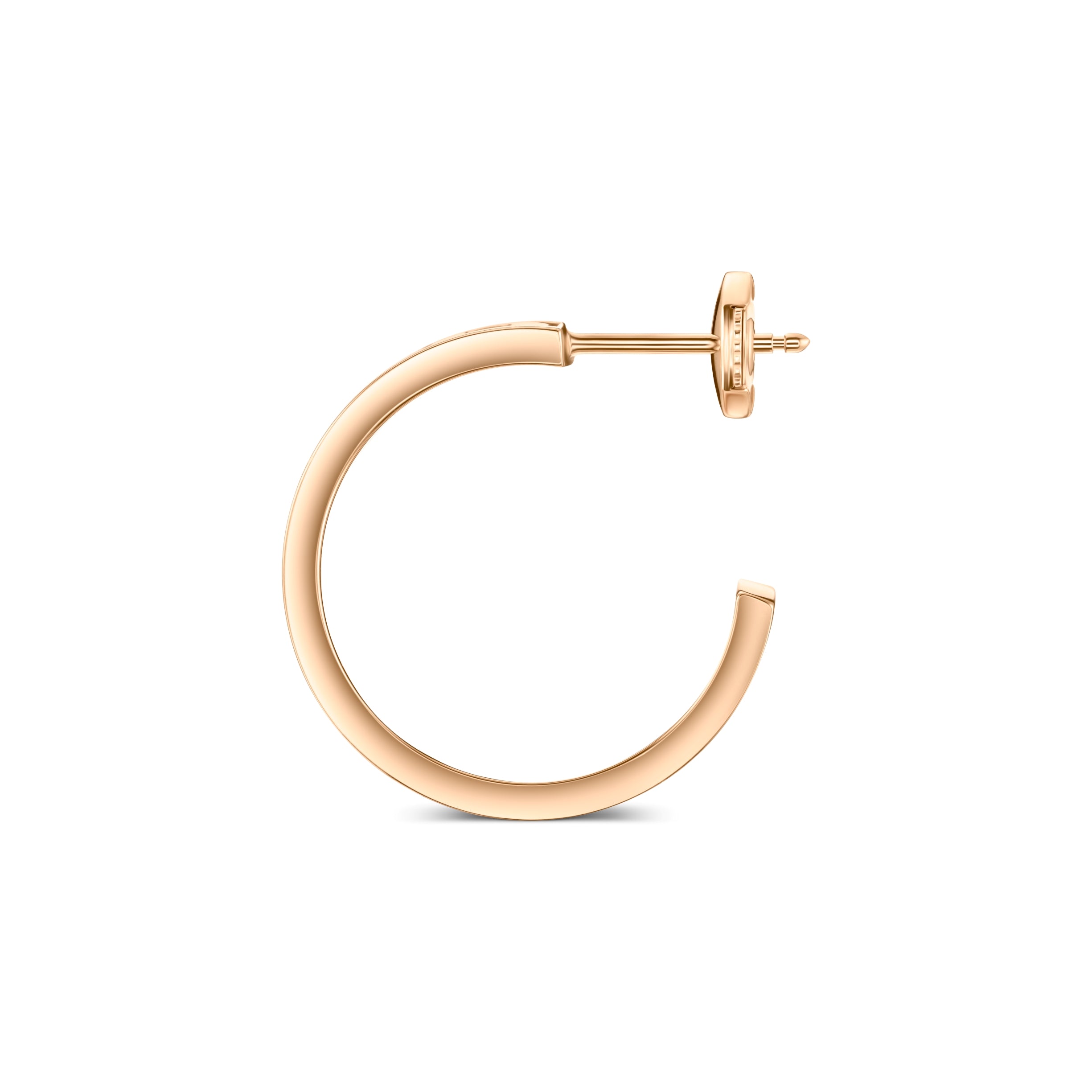 L'Arc de DAVIDOR Creole Earring PM, 18k Rose Gold with Satin Finish - DAVIDOR