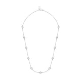 DAVIDOR Diamant Necklace GM, 18k White Gold with Brilliant Round Diamonds - DAVIDOR