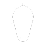 DAVIDOR Diamant Necklace MM, 18k White Gold with Brilliant Round Diamonds - DAVIDOR