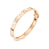 L'Arc de DAVIDOR Bangle PM, 18k Rose Gold with Lacquered Ceramic and Colonnato Diamonds - DAVIDOR