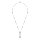 Diamant Sculptural Necklace with DAVIDOR Arch Cut Diamond, Pear Shape Diamond and Brilliant Diamonds - DAVIDOR