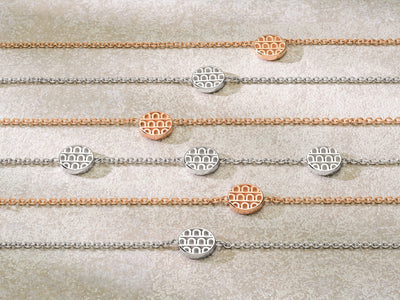 L'Arc de DAVIDOR 3 Mini Element, 18k Rose Gold with Satin Finish on Chain Bracelet - DAVIDOR