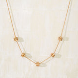 L'Arc de DAVIDOR Mini Bead Necklace, 18k Rose Gold with 5 Beads in Satin Finish - DAVIDOR