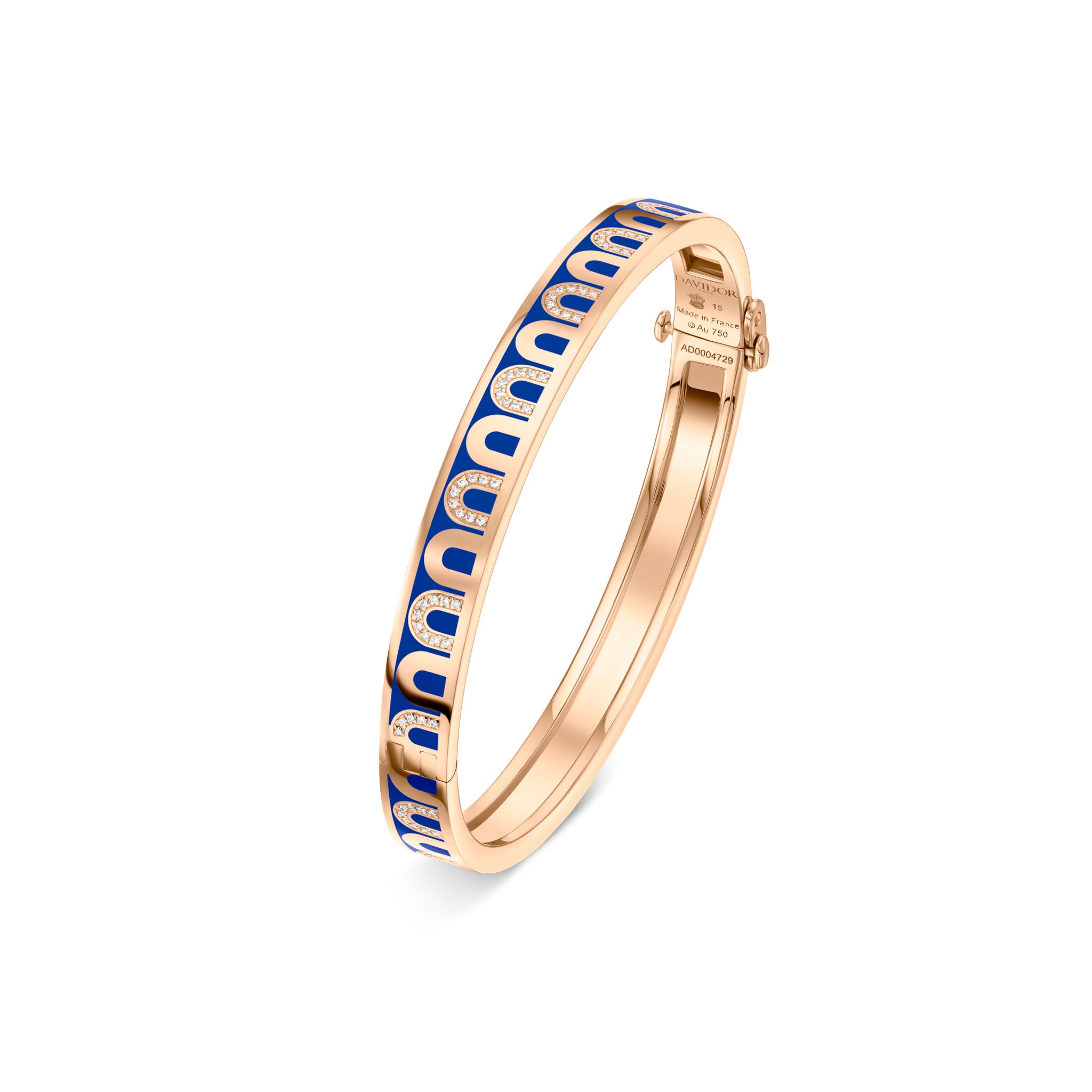 L'Arc de DAVIDOR Bangle PM, 18k Rose Gold with Lacquered Ceramic and Colonnato Diamonds - DAVIDOR