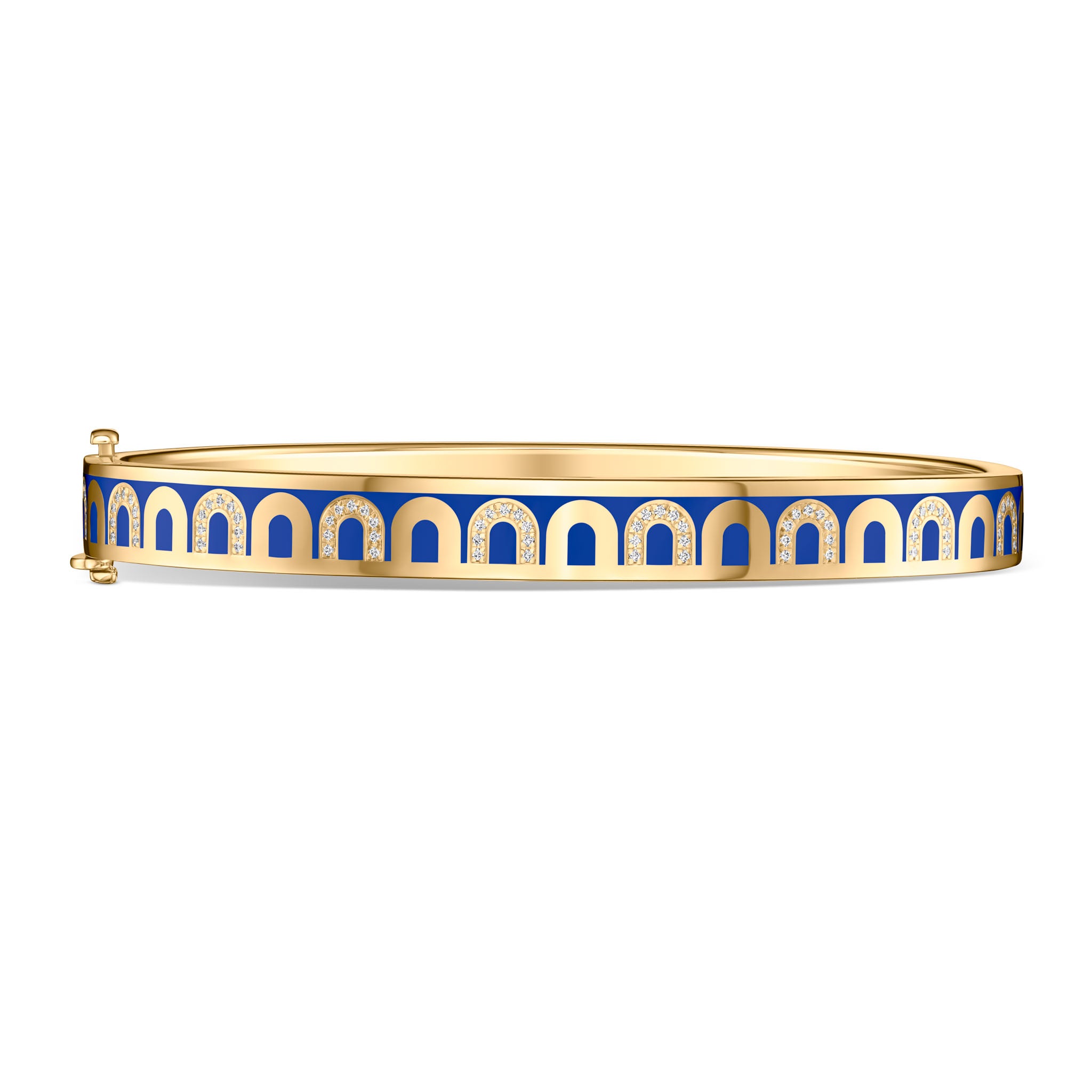 L'Arc de DAVIDOR Bangle PM, 18k Yellow Gold with Lacquered Ceramic and Colonnato Diamonds - DAVIDOR