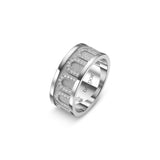 L'Arc de DAVIDOR Ring GM, 18k White Gold with Satin Finish and Arcade Diamonds - DAVIDOR