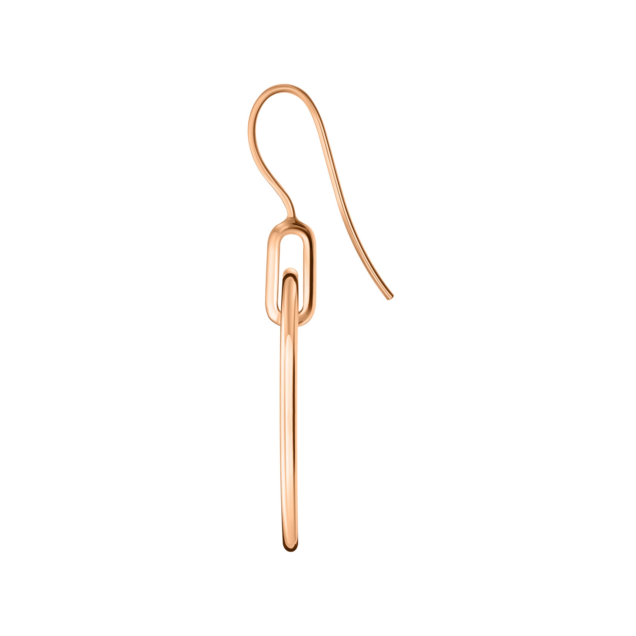 L'Arc de DAVIDOR Pendant Earring PM, 18k Rose Gold with Satin Finish - DAVIDOR