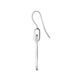 L'Arc de DAVIDOR Pendant Earring PM, 18k White Gold with Satin Finish - DAVIDOR