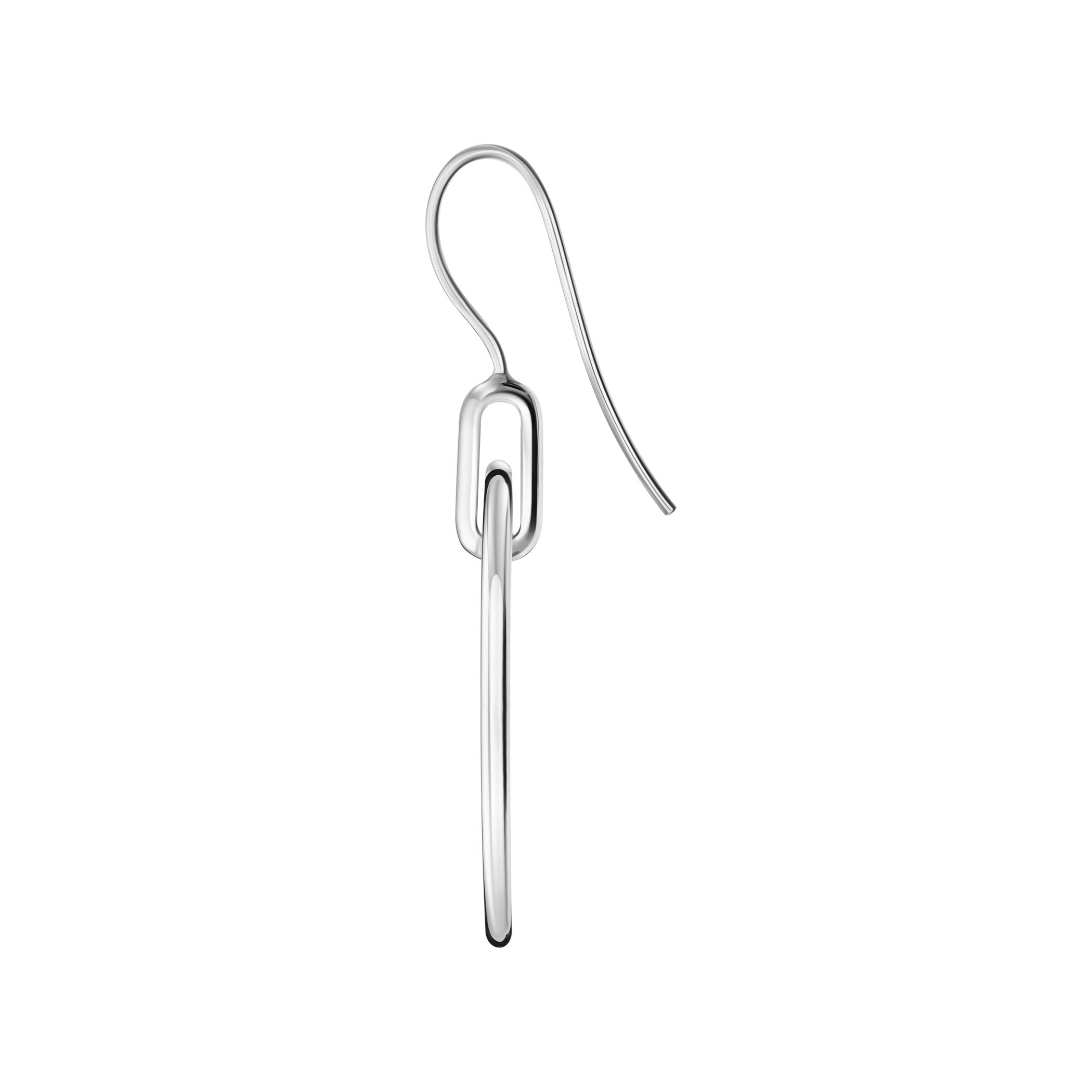 L'Arc de DAVIDOR Pendant Earring PM, 18k White Gold with Satin Finish - DAVIDOR