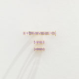 L'Arc de DAVIDOR Ring MM, 18k Yellow Gold with Lavande Lacquered Ceramic and Arcade Diamonds - DAVIDOR