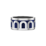 L'Arc de DAVIDOR Ring GM, 18k White Gold with Minuit à Paris Lacquered Ceramic - DAVIDOR