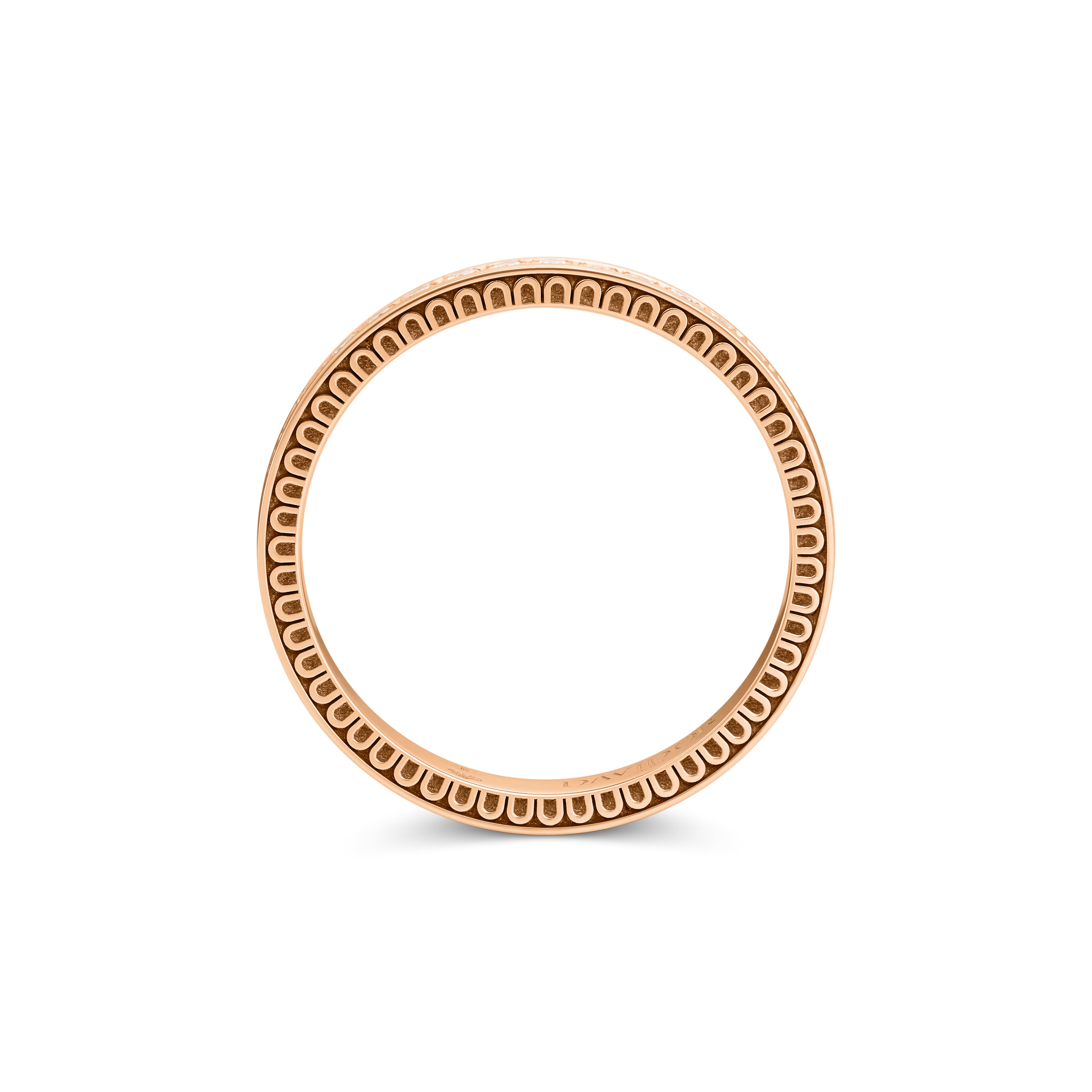 L'Arc Détail Ring PM, 18k Rose Gold with Brilliant Diamonds - DAVIDOR