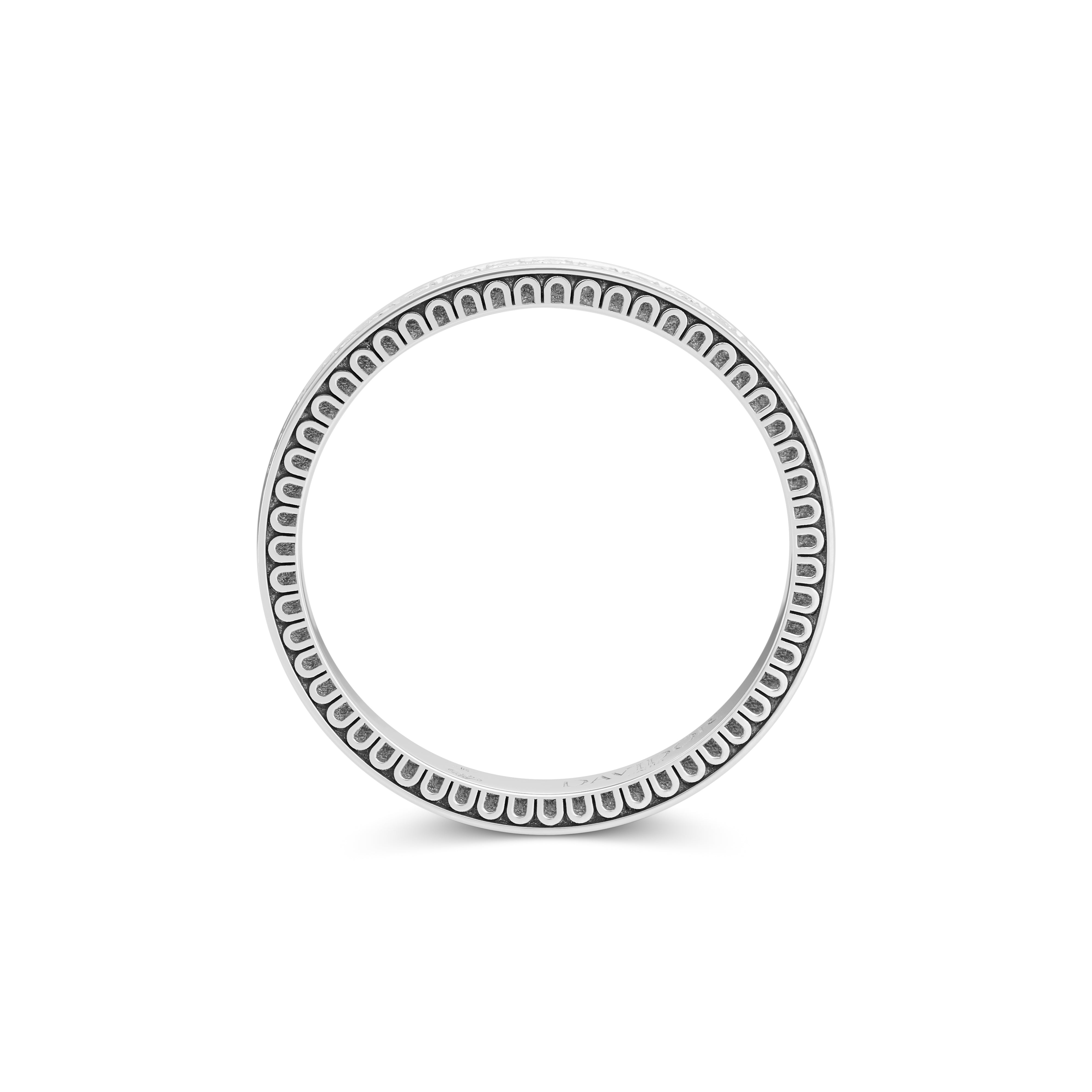 L'Arc Détail Ring PM, 18k White Gold with Brilliant Diamonds - DAVIDOR