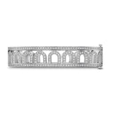 L'Arc Treille Bangle GM, 18k White Gold with Palais Diamonds - DAVIDOR